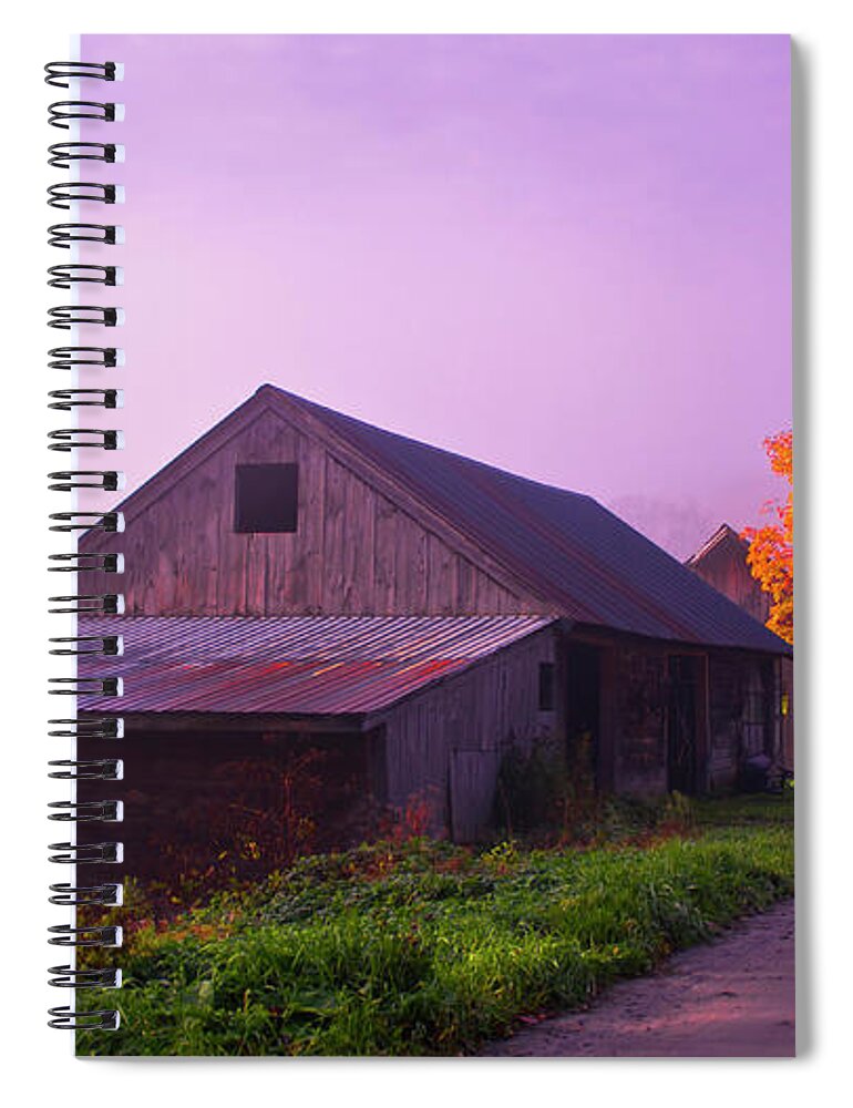 Fall Foliage Spiral Notebook featuring the photograph On the back roads of Vermont #3 by Scenic Vermont Photography