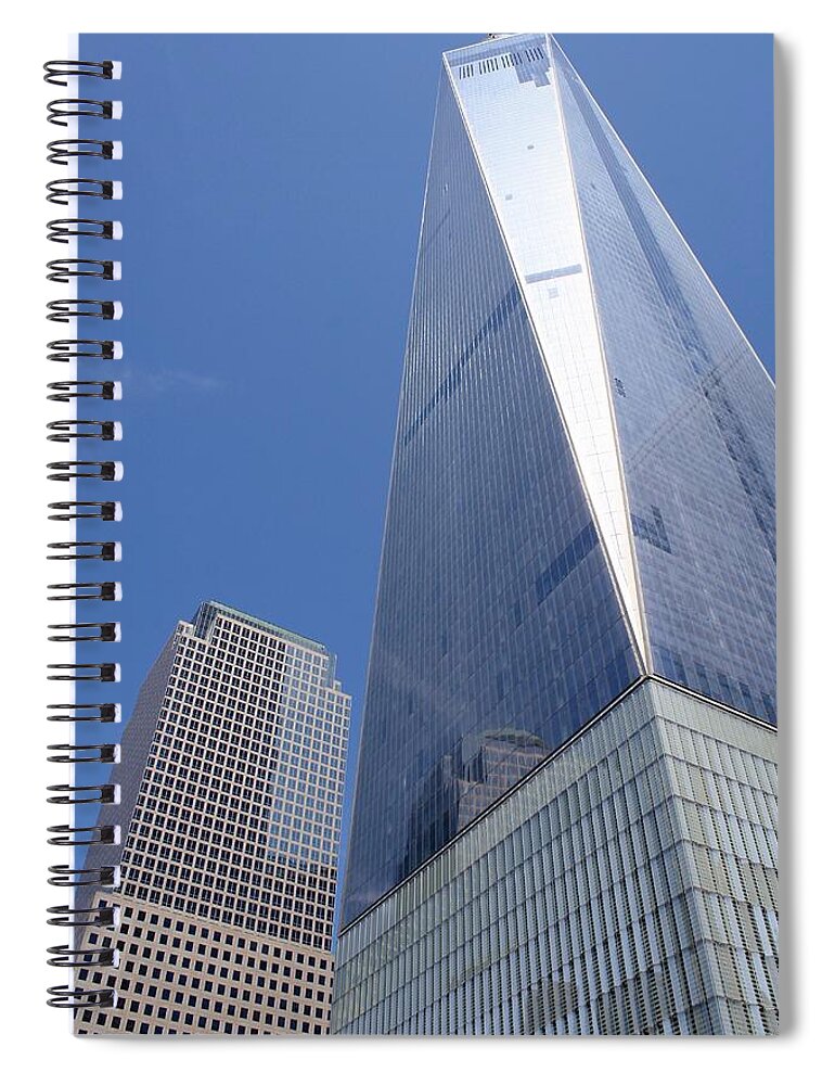 One World Trade Center Spiral Notebook featuring the photograph One World Trade Center #2 by Flavia Westerwelle