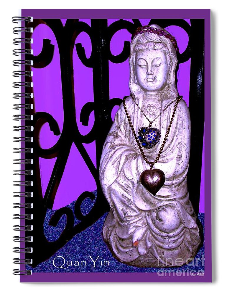 Quan Yin Spiral Notebook featuring the photograph Quan Yin #2 by Mars Besso