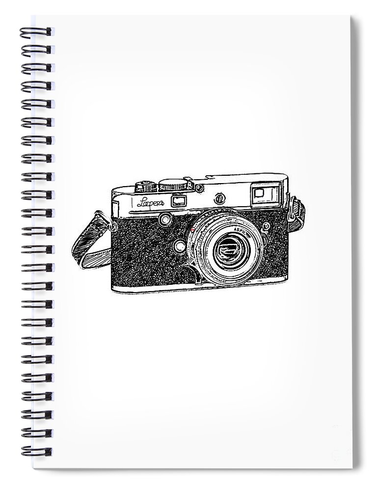 #faatoppicks Spiral Notebook featuring the digital art Rangefinder Camera #2 by Setsiri Silapasuwanchai