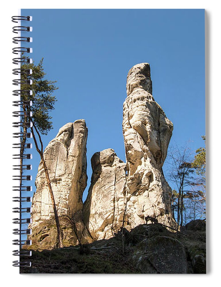 Rock Spiral Notebook featuring the photograph Rock formations in the Bohemian Paradise Geopark #2 by Michal Boubin