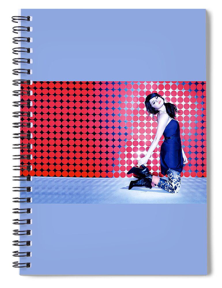 Selena Gomez Spiral Notebook featuring the digital art Selena Gomez #2 by Maye Loeser