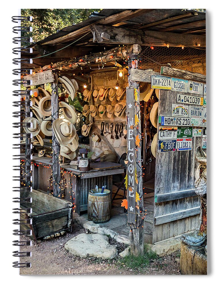 Hat Spiral Notebook featuring the photograph Snail Creek Hat Company #2 by Tim Stanley