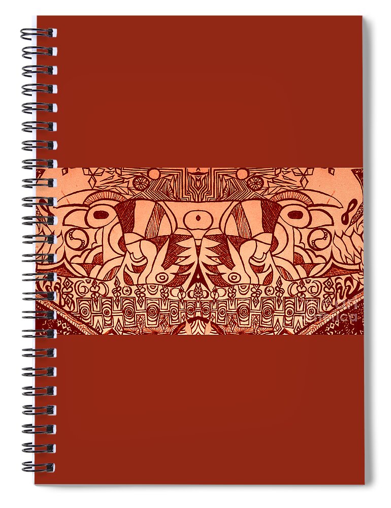 Orange Spiral Notebook featuring the digital art Stand For Standing Rock Sioux Nation  #2 by Michelle S White