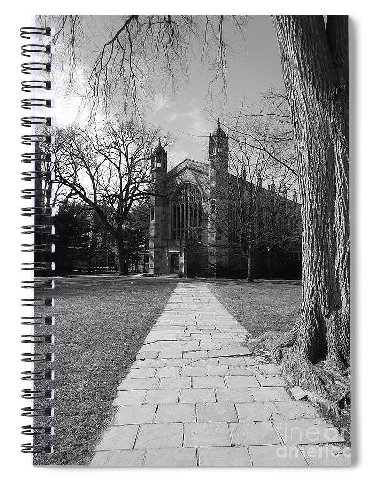 Photography Spiral Notebook featuring the digital art University of Michigan Law Quad #2 by Phil Perkins