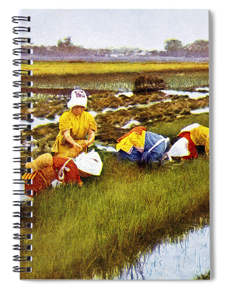 Agriculture Spiral Notebook featuring the painting Vintage Japanese Art #2 by Hawaiian Legacy Archive - Printscapes
