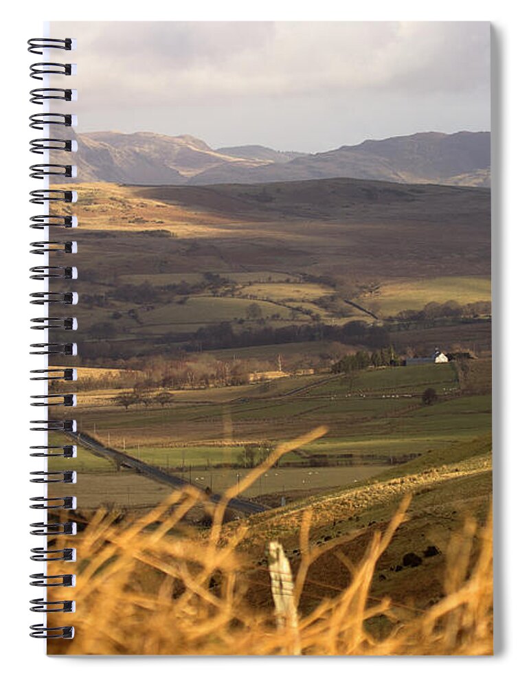 Great Britain Spiral Notebook featuring the photograph Welsh mountains #2 by Ang El