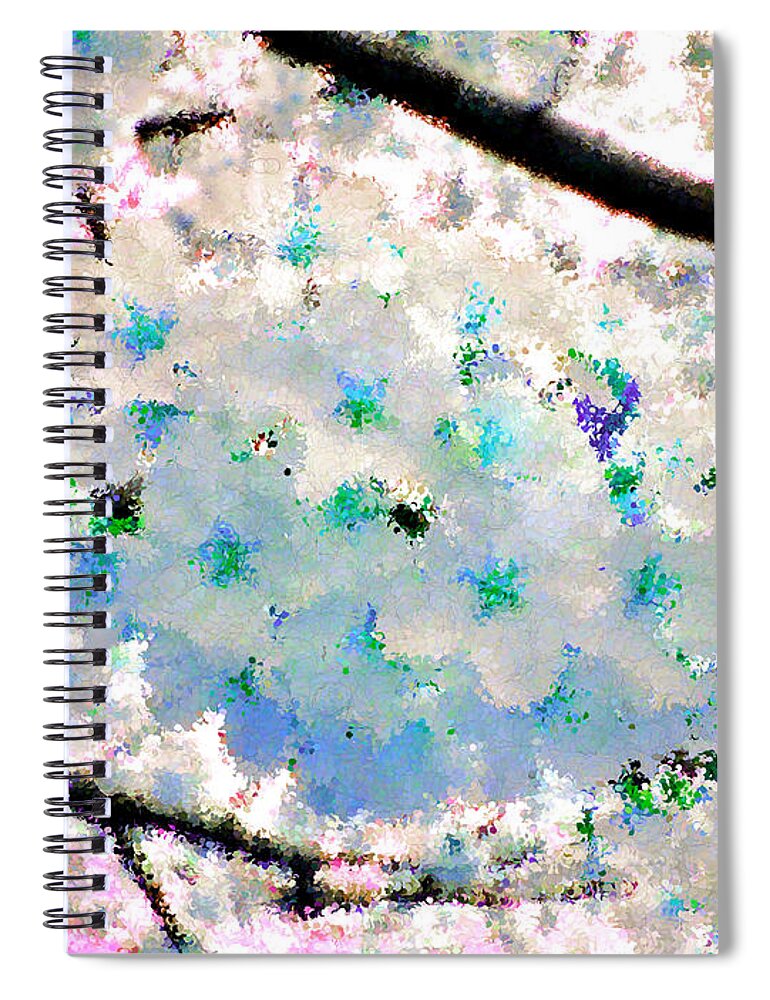 Bruce Spiral Notebook featuring the painting White Sakura Hybrid #2 by Bruce Nutting