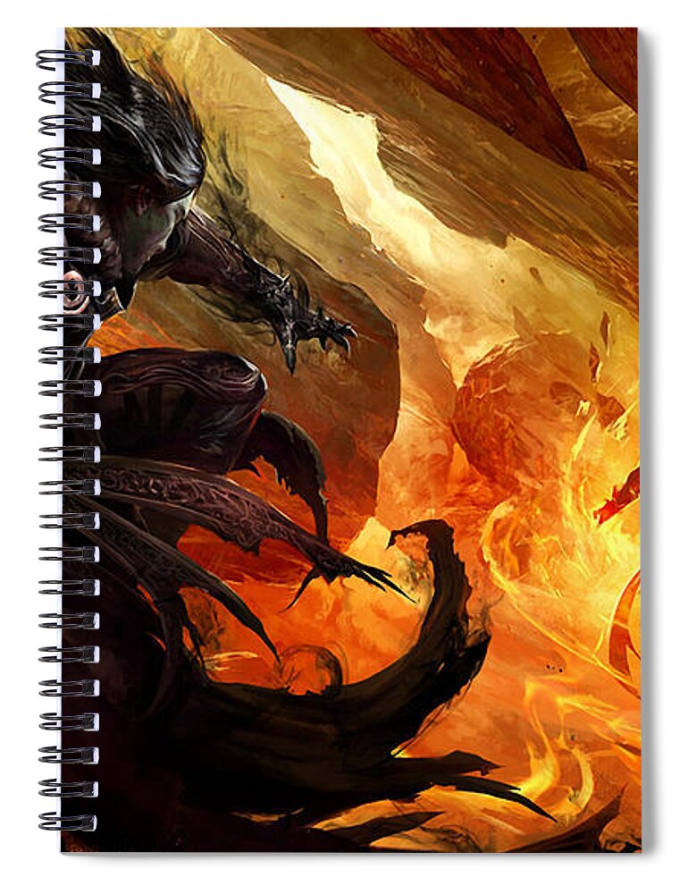 Warrior Spiral Notebook featuring the digital art Warrior #20 by Super Lovely