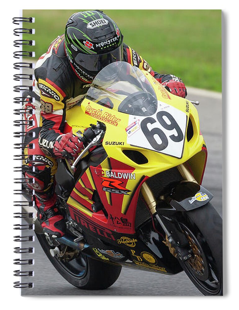 Clarence Holmes Spiral Notebook featuring the photograph 2005 Suzuki Big Kahuna Nationals - Danny Eslick by Clarence Holmes