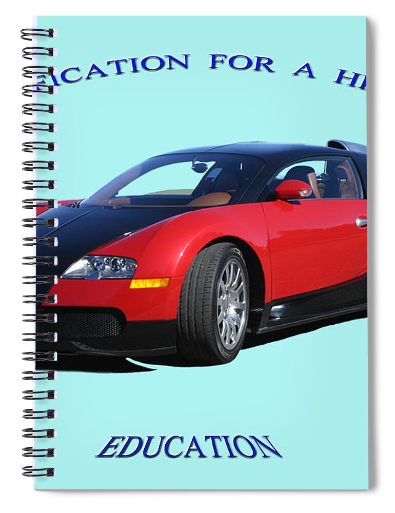 Imagine Your Car Featured On A Tee-shirt Or Motivation Poster Spiral Notebook featuring the photograph 2010 Bugatti Veyron by Jack Pumphrey