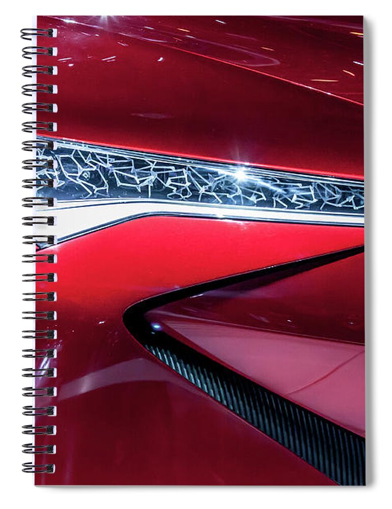 Acura Precision Concept Spiral Notebook featuring the photograph 2016 Acura Precision Concept Car by Joann Copeland-Paul