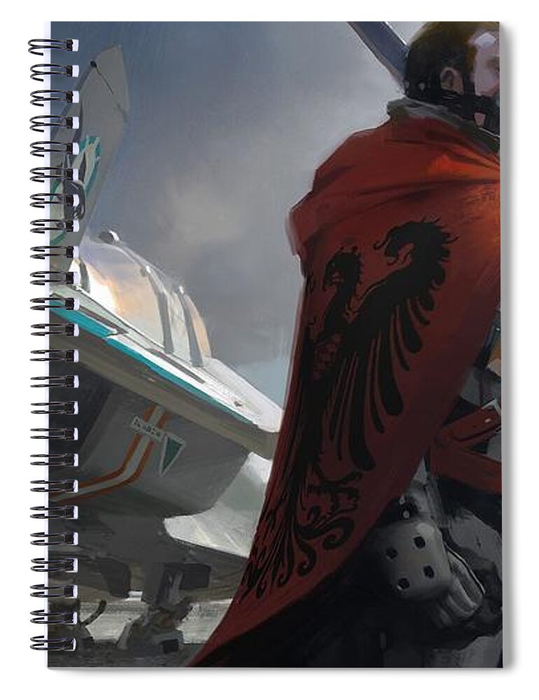 Warrior Spiral Notebook featuring the digital art Warrior #21 by Super Lovely