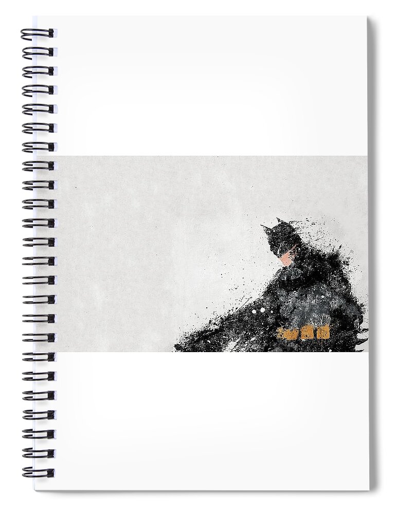 Batman Spiral Notebook featuring the digital art Batman #22 by Super Lovely
