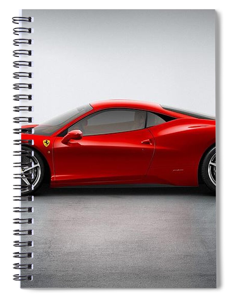 Ferrari Spiral Notebook featuring the photograph Ferrari #23 by Mariel Mcmeeking
