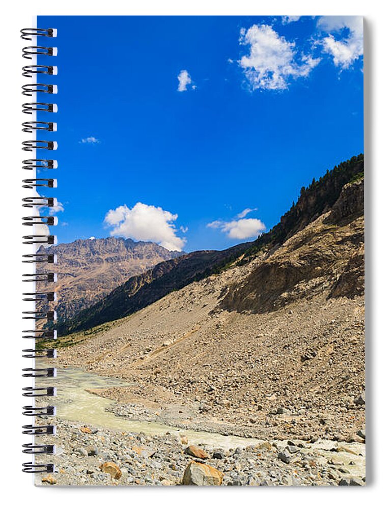 Bavarian Spiral Notebook featuring the photograph Swiss Mountains #23 by Raul Rodriguez