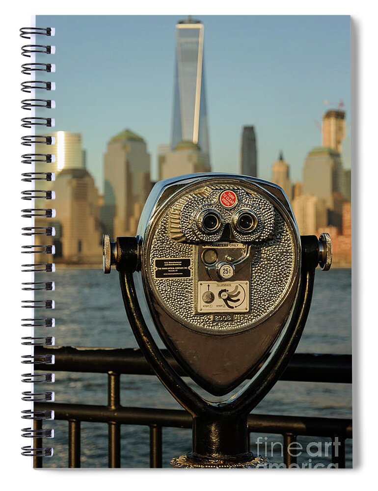 Nyc Spiral Notebook featuring the photograph 25 Cents A View by Debra Fedchin