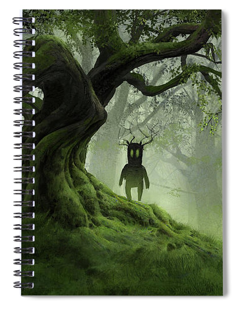 Creature Spiral Notebook featuring the digital art Creature #27 by Super Lovely