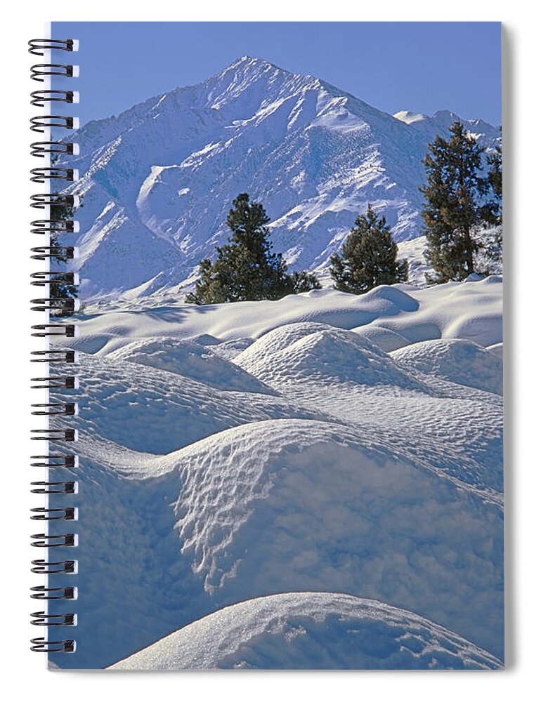 Mt. Tom Spiral Notebook featuring the photograph 2M6402 Mt. Tom from Sherwin Grade by Ed Cooper Photography