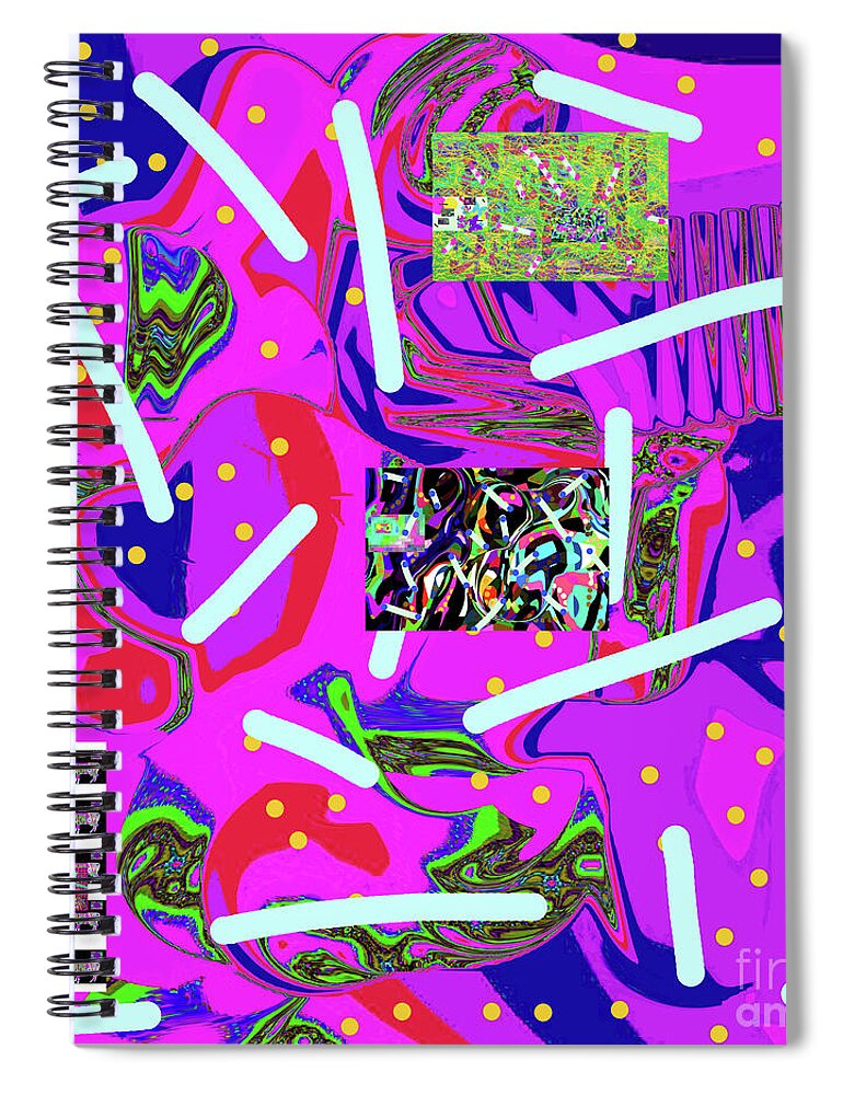 Walter Paul Bebirian Spiral Notebook featuring the digital art 3-8-2015abcdef by Walter Paul Bebirian