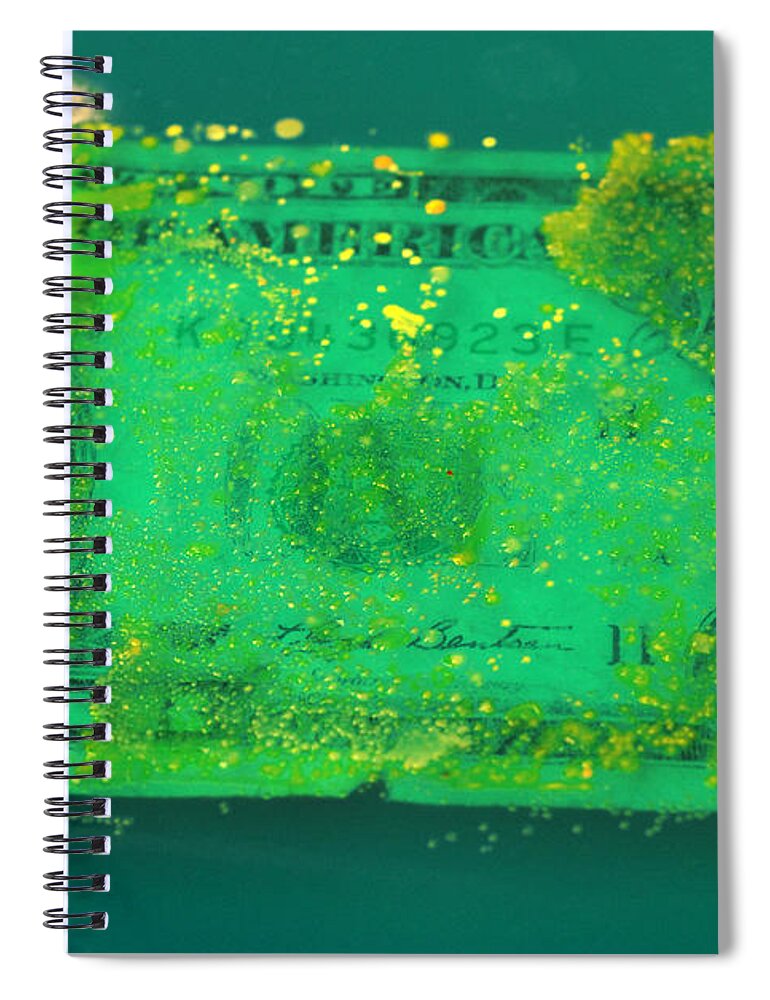 Bacteria Spiral Notebook featuring the photograph Bacteria Growing On Dollar Bill #3 by Scimat