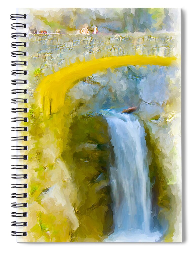 Painting Spiral Notebook featuring the digital art Bridge Over Troubled Waters #3 by Ches Black