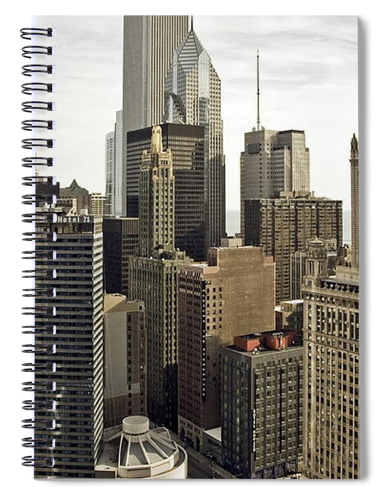 Chicago Spiral Notebook featuring the digital art Chicago #3 by Maye Loeser