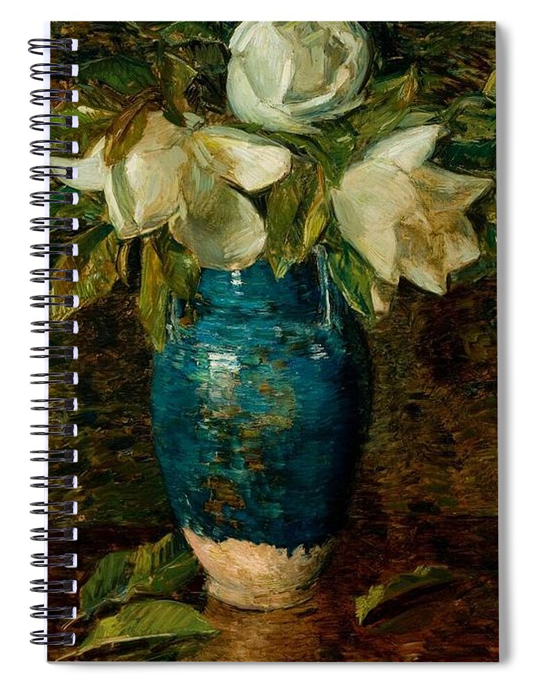 Giant Magnolias Spiral Notebook featuring the painting Childe Hassam #3 by Giant Magnolias