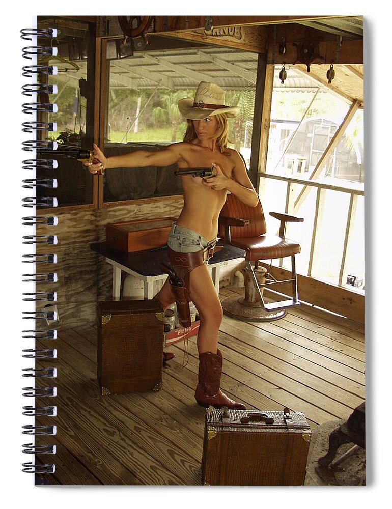 Lucky Cole Everglades Photographer Spiral Notebook featuring the photograph Everglades Cowgirl #3 by Lucky Cole