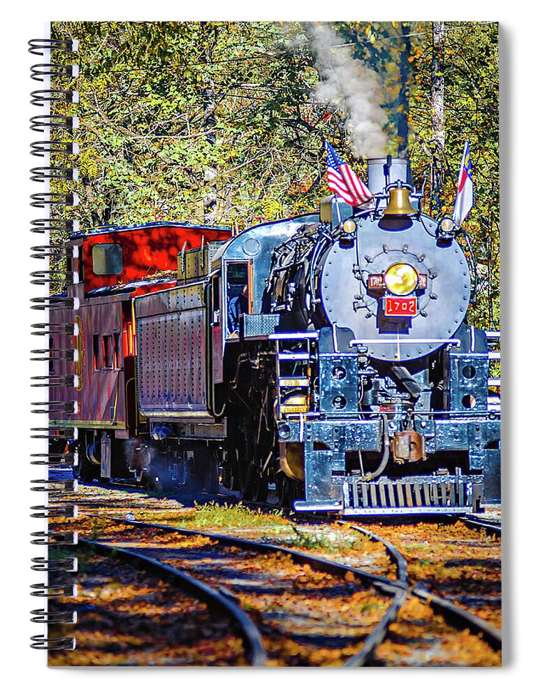 Great Smoky Mountains Spiral Notebook featuring the photograph Great Smoky Mountains Rail Road Train Ride #3 by Alex Grichenko