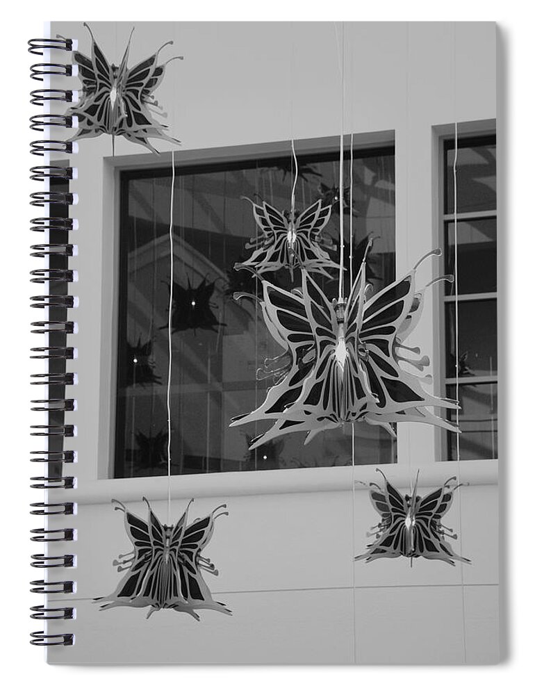 Black And White Spiral Notebook featuring the photograph Hanging Butterflies #3 by Rob Hans