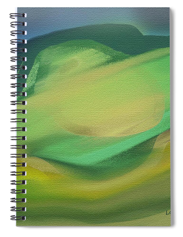 Minimal Spiral Notebook featuring the painting Hills #3 by Lenore Senior