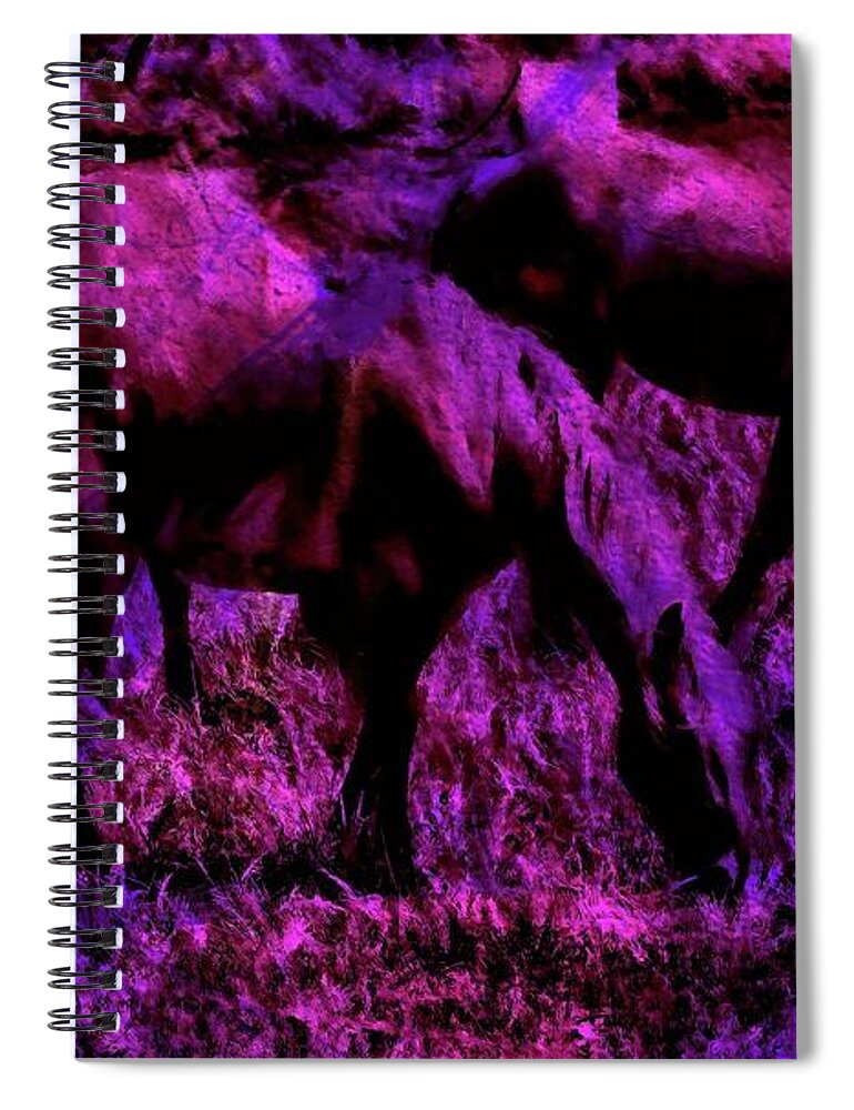 Horses Spiral Notebook featuring the photograph 3 Horses 8 by Kristalin Davis