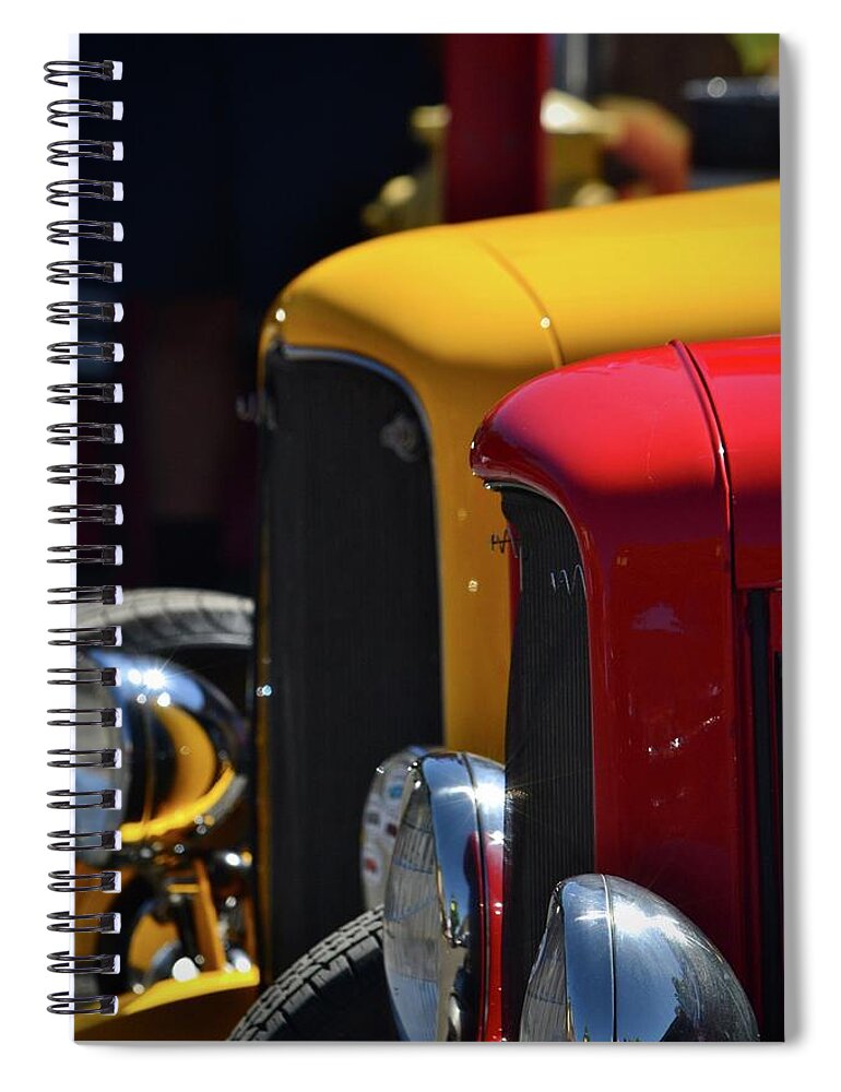  Spiral Notebook featuring the photograph Hotrods by Dean Ferreira