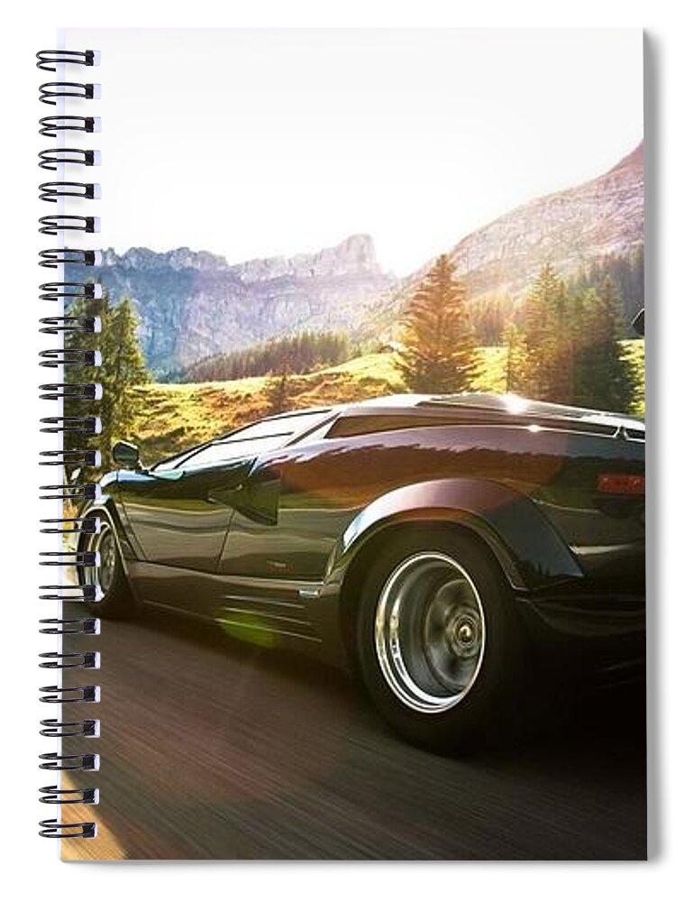 Lamborghini Spiral Notebook featuring the photograph Lamborghini #3 by Jackie Russo