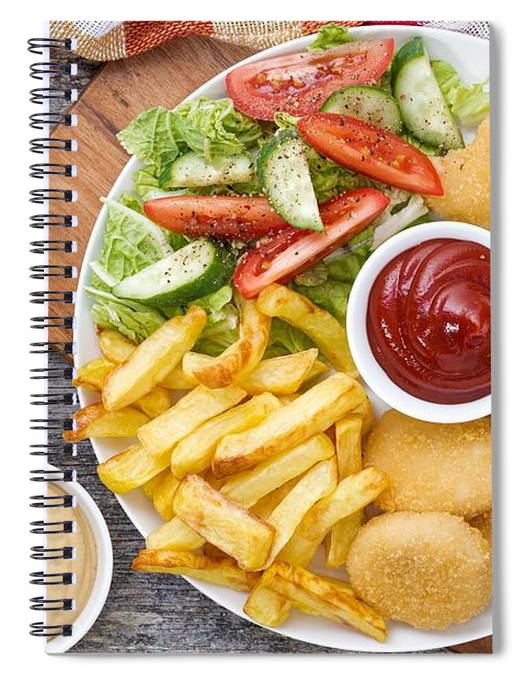 Meal Spiral Notebook featuring the digital art Meal #3 by Super Lovely