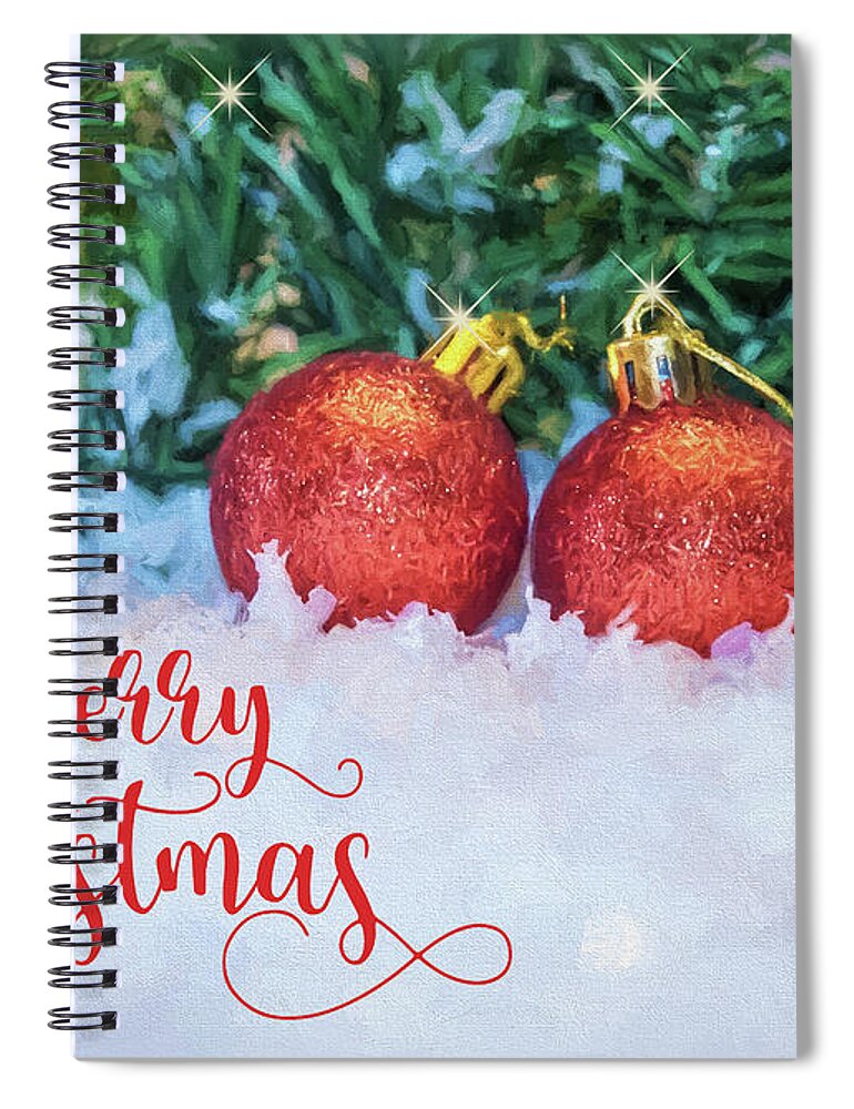 Pines Spiral Notebook featuring the photograph Merry Christmas by Cathy Kovarik