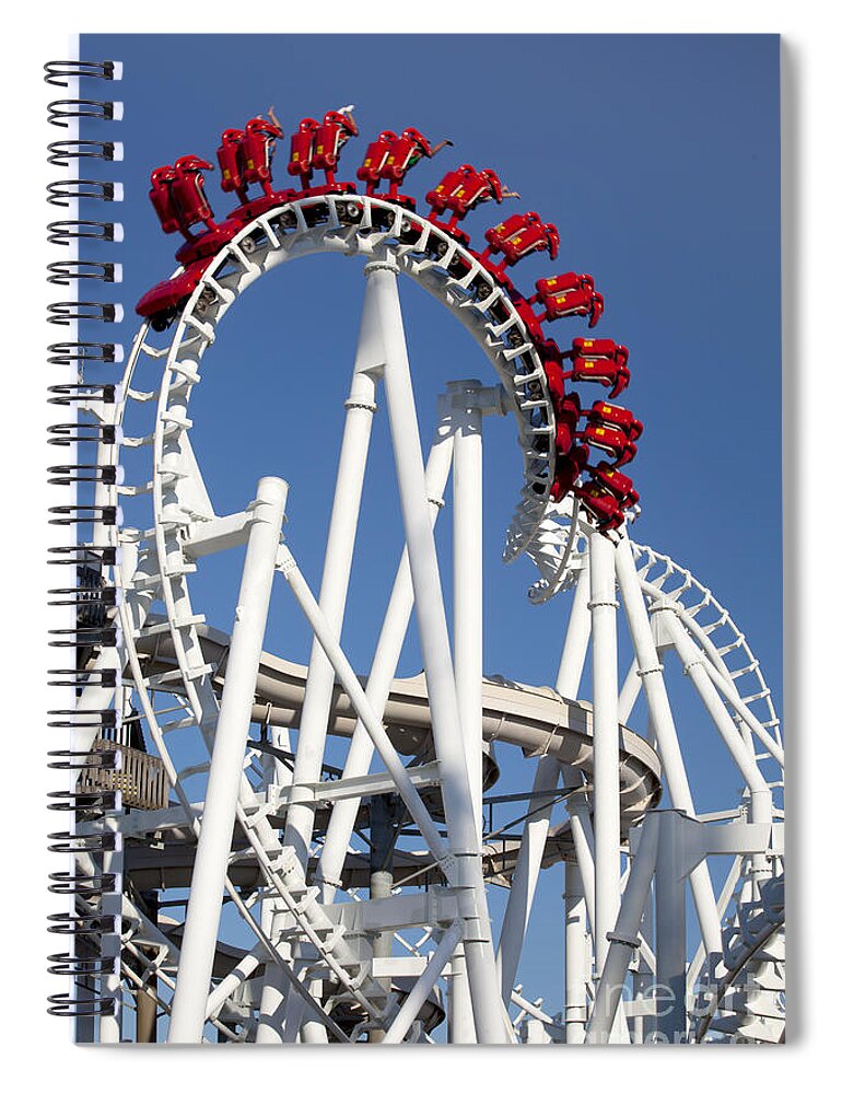 Wildwood Spiral Notebook featuring the photograph Modern Rollercoaster #3 by Anthony Totah