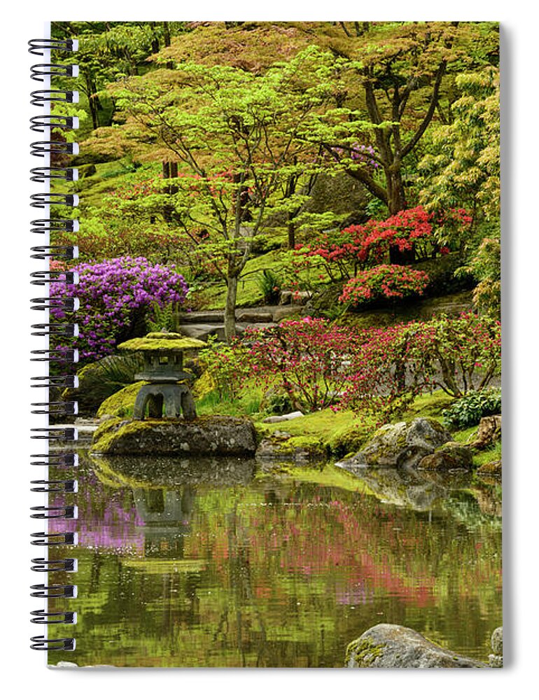 Garden Spiral Notebook featuring the digital art Peaceful moment by Michael Lee