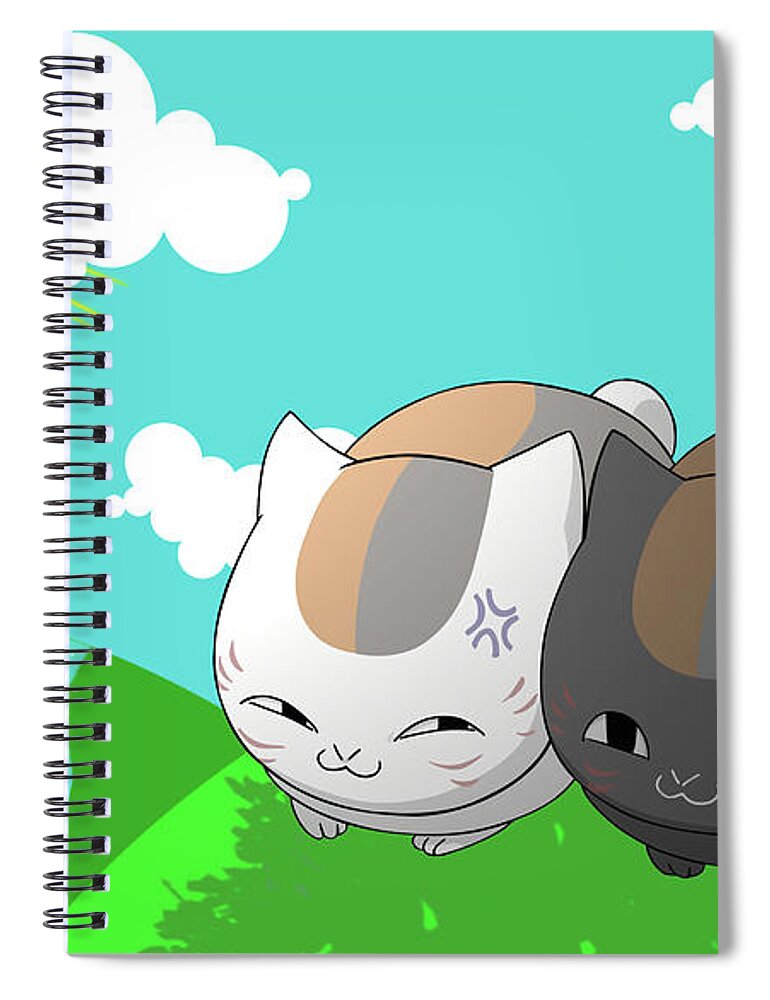 Natsume's Book Of Friends Spiral Notebook featuring the digital art Natsume's Book of Friends #3 by Super Lovely
