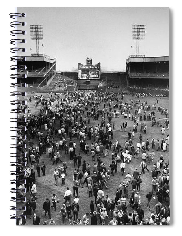 1957 Spiral Notebook featuring the photograph New York: Polo Grounds #3 by Granger
