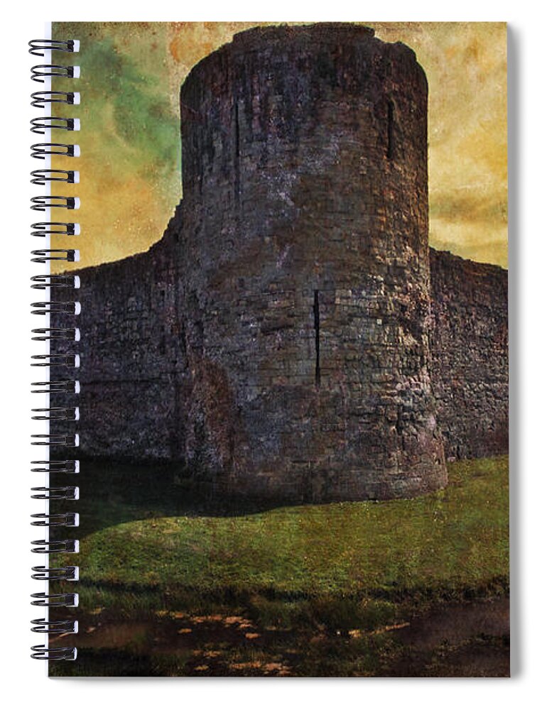 Castle Spiral Notebook featuring the photograph Pevensey Castle Ruins #3 by Chris Lord