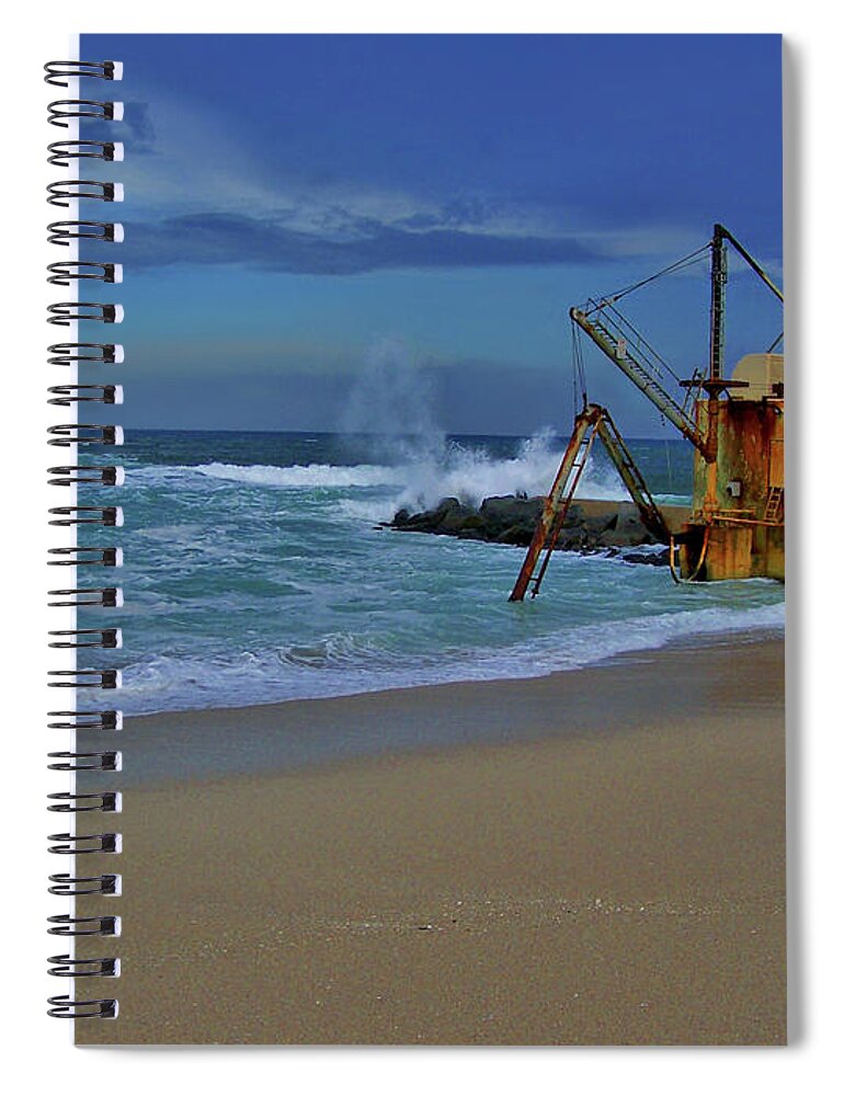 Singer Island Spiral Notebook featuring the photograph 3- Pump House by Joseph Keane