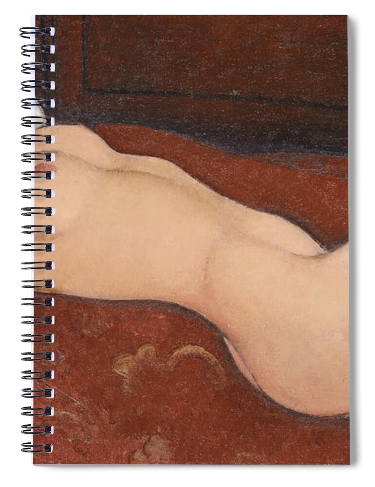 Amedeo Modigliani Spiral Notebook featuring the painting Reclining Nude #3 by Amedeo Modigliani