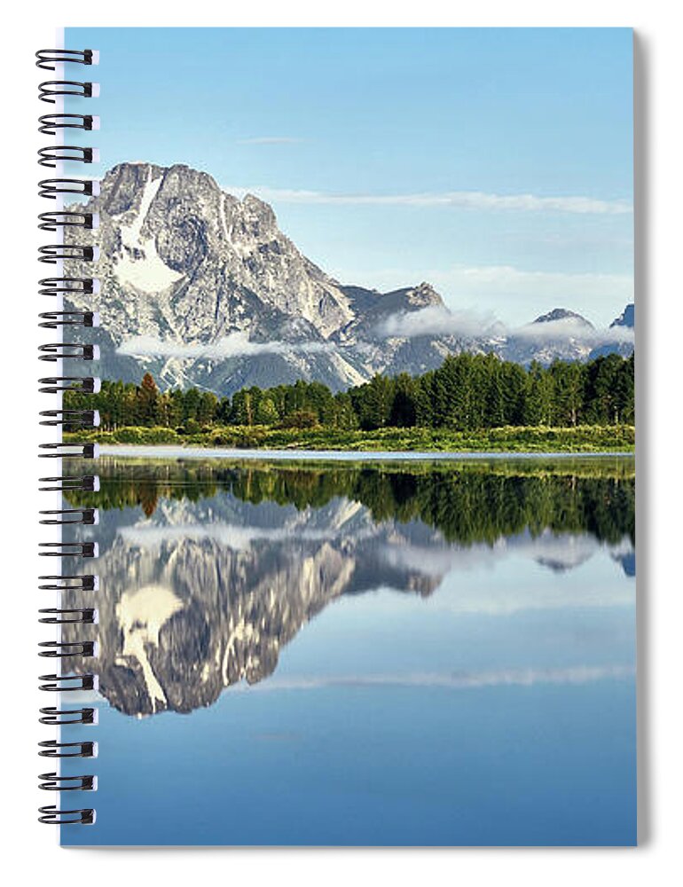 Reflection Spiral Notebook featuring the digital art Reflection #3 by Maye Loeser
