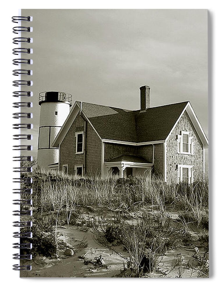 Sandy Neck Spiral Notebook featuring the photograph Sandy Neck Lighthouse #4 by Charles Harden