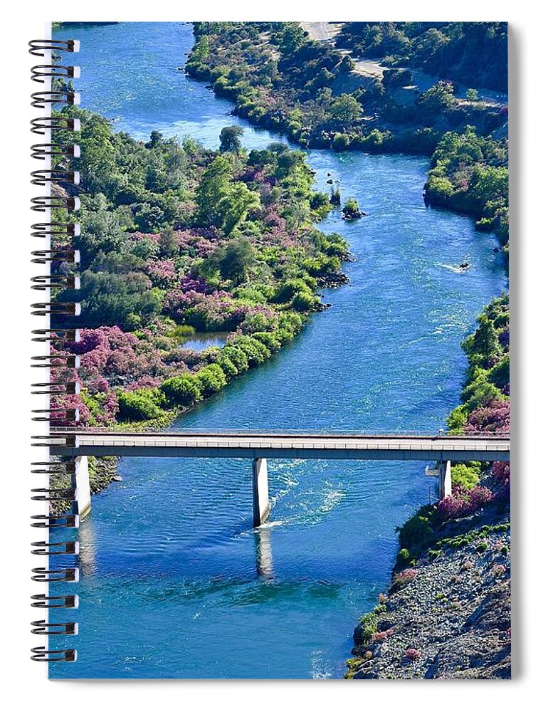 Shasta Dam Spillway Spiral Notebook featuring the photograph Shasta Dam Spillway #3 by Maria Jansson