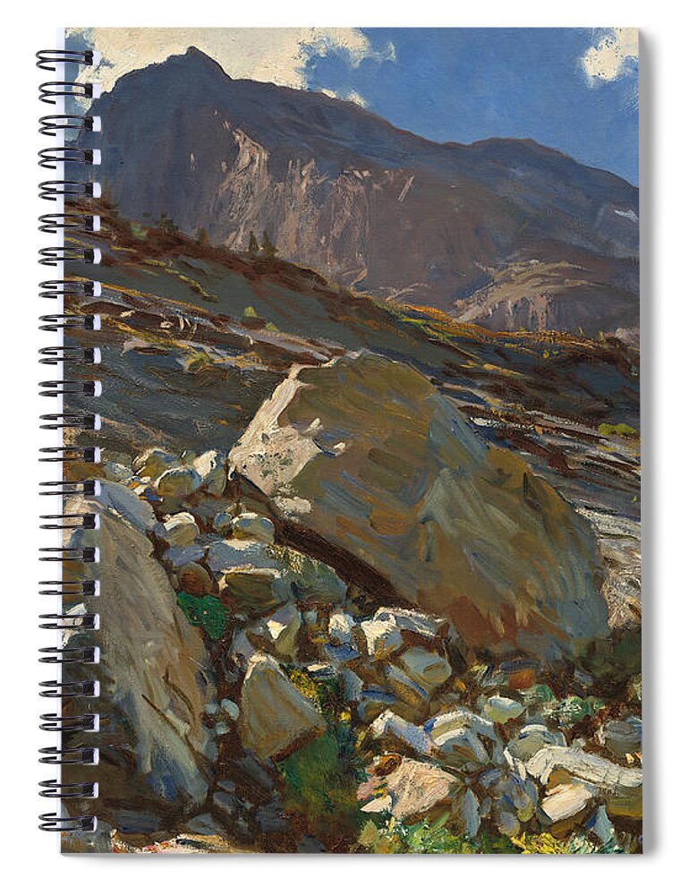 John Singer Sargent Spiral Notebook featuring the painting Simplon Pass by John Singer Sargent