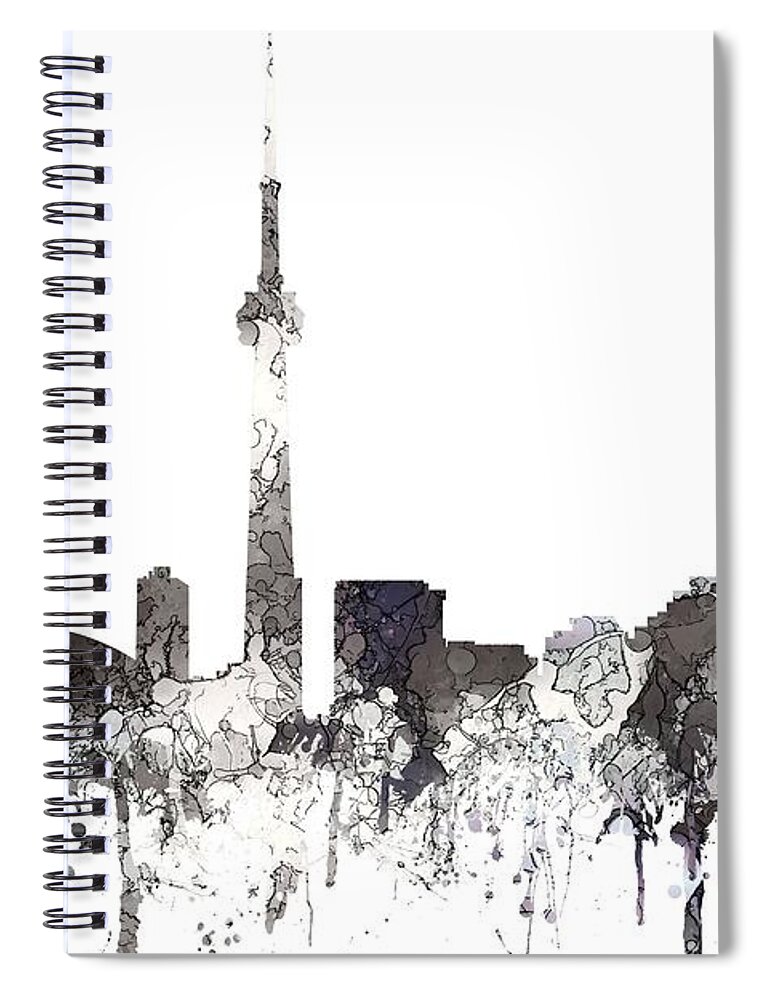 Toronto Ont.skyline Spiral Notebook featuring the digital art Toronto Ont.Skyline #3 by Marlene Watson