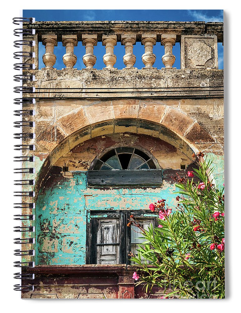 Architecture Spiral Notebook featuring the photograph Traditional Mediterranean Maltese House Exterior Detail In Gozo #3 by JM Travel Photography